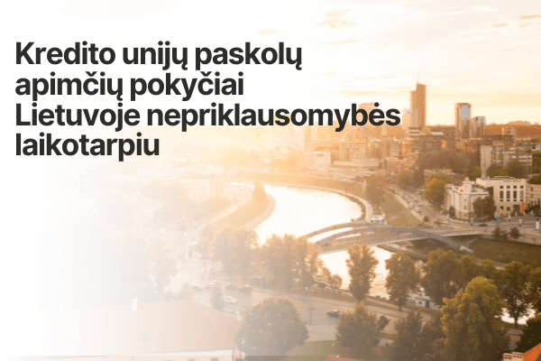 Kredito unijų paskolų apimčių pokyčiai Lietuvoje nepriklausomybės laikotarpiu
