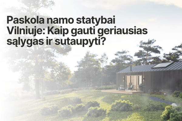 Paskola namo statybai Vilniuje: Kaip gauti geriausias sąlygas ir sutaupyti?